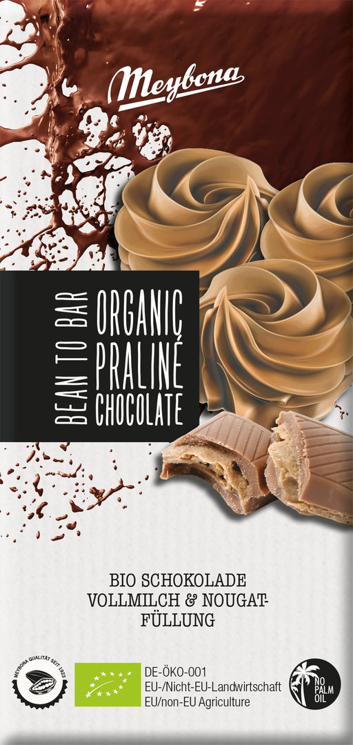 Meybona Bio Schokolade Vollmilch & Nougatfüllung 100g