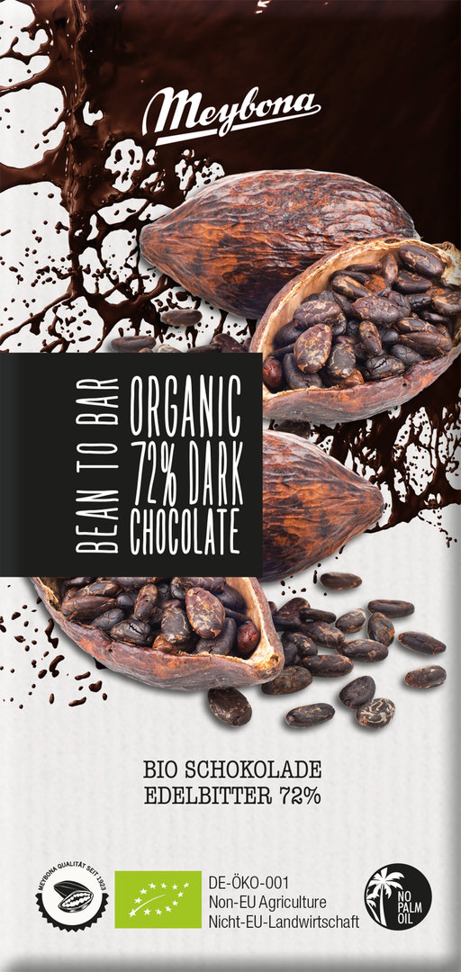 Meybona Bio Schokolade 100g Edelbitter 72 %