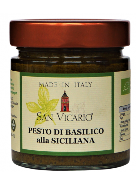 Pesto di Basilico alla Siciliana, 190 g Glas, SAN VICARIO
